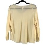 Calvin Klein  Semi Sheer Pastel Yellow Long Sleeve T-Shirt Women’s Size XL Photo 1