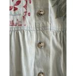 Vtg 1990's VC TORIAS Hand Painted Floral Art To Wear Denim Maxi Dress OS Teacher Size undefined Photo 3