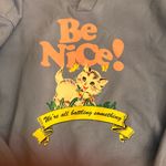 MAYFAIR GROUP 'Be Nice!' Sweatshirt Blue Size M Photo 2