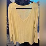 We The Free NWOT Free People Nina V-Neck Long-Sleeve Tee - vintage yellow - XL Photo 5