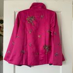 Sharagano Women’s Chinese Traditional Vintage Pink Embroidered Reversible Jacket NEW Photo 5