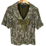 NWT Lafayette 148 Olive Green Ribbon Overlay Strapless Dress & Jacket Size 8/10 Photo 6