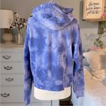 Scuba Hoodie Tie Dye Periwinkle Blue Sweatshirt Cotton Knit Pullover Womens M Size M Photo 2