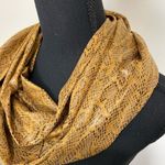 #181 VEGAN Leather Snakeskin Scarf Gold Photo 3