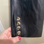 Doe & Rae  Farah Blazer Faux Leather Black Women’s Size Medium Photo 7