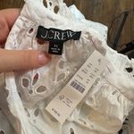 J.Crew NWT Ruffle Neck Mini Dress in White Eyelet Photo 4