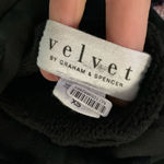 NWOT ANTHROPOLOGIE VELVET BY GRAHAM AND SPENCER BLACK SWEATSHIRT HOODIE DRESS Size XS Photo 7