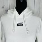 Adidas  Three Stripe Vocal White & Black Cropped Hoodie Sweatshirt Size S Photo 1