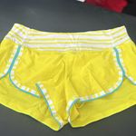 Lululemon yellow teal striped shorts Photo 1