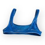 Triangl Swimwear Abbey Bikini Top Women's Small Blue Velvet Neoprene Photo 2