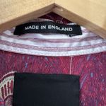 Field Womens Shirt M Made in England Peacock Print‎ Cotton Retro Long Sleeve Size M Photo 11