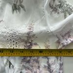 ACOA white floral eyelet bohemian Maxi kimono duster bell sleeves flowy M Size M Photo 4