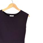 Babaton Aritzia Business Day Knit Cap Sleeves Midi Dress in Noble Photo 3