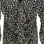 Likely  Corinne Ruffle Front Polka Dot Mini Dress Black Size 00 NWT Photo 7