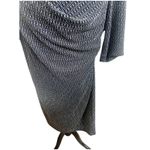 Connected Woman Sparkly Metallic Thread Shift Dress Black Silver Size 18W Photo 7