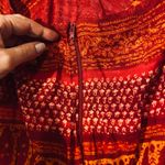 Wrapper  Red Mixed Print Sleeveless Halter Long Maxi Dress Women SZ 8 Photo 6