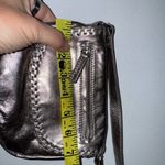 Eddie Bauer  Metallic Silver‎ Sheep Leather Mini Crossbody Bag Purse Photo 8