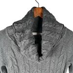 Athleta Womens Gray Cable Knit Cowl Neck Sweater Dress Long Sleeve Size Small Photo 2