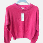 Du Paradis NWT hot pink crew neck L cozy fuzzy sweater Size L Photo 0