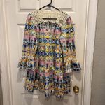 AQUA By Bloomingdale's Lace Crochet Mini Dress Womens Large Fit And Flare Photo 3