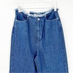 We Wore What NWT High Frayed Waistband Straight Leg Jeans 26 Blue Photo 3