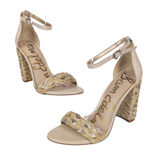 Sam Edelman Yoana Raffia Metallic Woven High Heel Sandal Ankle Strap Women's 8.5 Photo 1