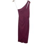 Lulus  So Flirty Burgundy One-Shoulder Cutout Asymmetrical Dress Women's Size XS Photo 4
