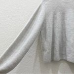 Banana Republic 551630-02 Light Gray Cropped Ribbed Ballon Sleeve Sweater Size L Photo 3