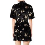 Free People  Be My Baby Luxe Velvet Floral Mock Neck Vintage Mini Dress Size 2/XS Photo 5