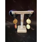 Funky Purple & Red Drop Earrings with a Blingy Twist Photo 5