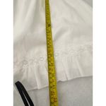 AQUA  White Mini Dress Crochet Lace Trim Puff‎ Sleeve V Neck XS Photo 7