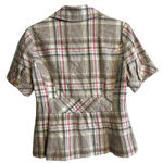 Dockers  Plaid Jacket Short Sleeve Size Small Linen Blend Lined Photo 1
