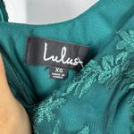 Lulus NWT  Belynn Forest Green Embroidered Sleeveless Midi Dress Photo 3