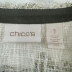 Chico's Chico´s Size 1 Medium Lightweight‎ Jacket Beige Paisley Design 100% Cotton Gems Photo 3