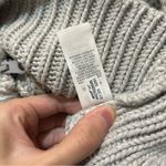 Aerie Double Zip Knit Foldover Grey Cardigan Sweater Size Medium Rugby Cozy Photo 6