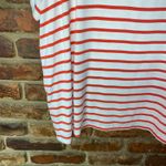 Old Navy NWT Luxe White Red Striped Short Sleeve T-Shirt Women's Size XXL Photo 3