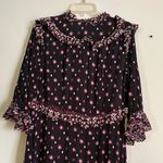 Free People Calico Skies Black Floral Long Sleeve Dress Photo 13