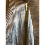 Tahari  Blazer Women L Blue White Striped Linen Two Button Preppy Timeless Jacket Photo 7