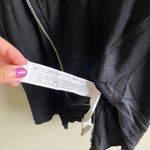 ZARA ASYMMETRIC T - SHIRT WITH ZIP BLACK SHORT SLEEVE TOP WOMENS SIZE M Photo 5