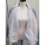 Old Navy Sherpa Moto Jacket Sz XXL Heather Gray Thick, Cozy Zip Lt Heather Gray Photo 4