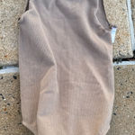 Good American  Tan Sleeveless Bodysuit Photo 0
