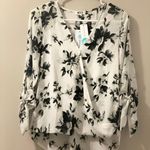 West Kei West K Allan Surplice Tie Sleeve High low Blouse Photo 0