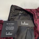 Lulus NWT Molinetto Burgundy Lace Ruffled Tiered Sleeveless Maxi Dress MEDIUM Photo 10