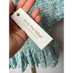 Anthropologie  Love the Label Smocked Ruffle Crop Top NWT Sz. L Photo 4