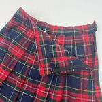 Vintage Plaid Mini Skirt Red Tartan Pleated Preppy Size XS Photo 1