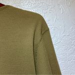Jennifer Moore VTG  Large ribbed Olive green Henley sweater L Photo 4