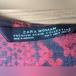 ZARA  Amy Dress Red Snakeskin Print Oversized Mini Dress Size Small Long Sleeves Photo 5