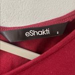 Eshakti  Red Gray Black Colorblock‎ Short Sleeve A-Line Dress Photo 1