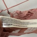 Free People FP One Adella Bralette Boho Lace Camisole Top Pink Rose bohemian M Photo 10
