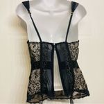 Victoria's Secret  Very Sexy Vintage Garter‎ Snaps Sheer Teddy Lingerie 34B Black Photo 3